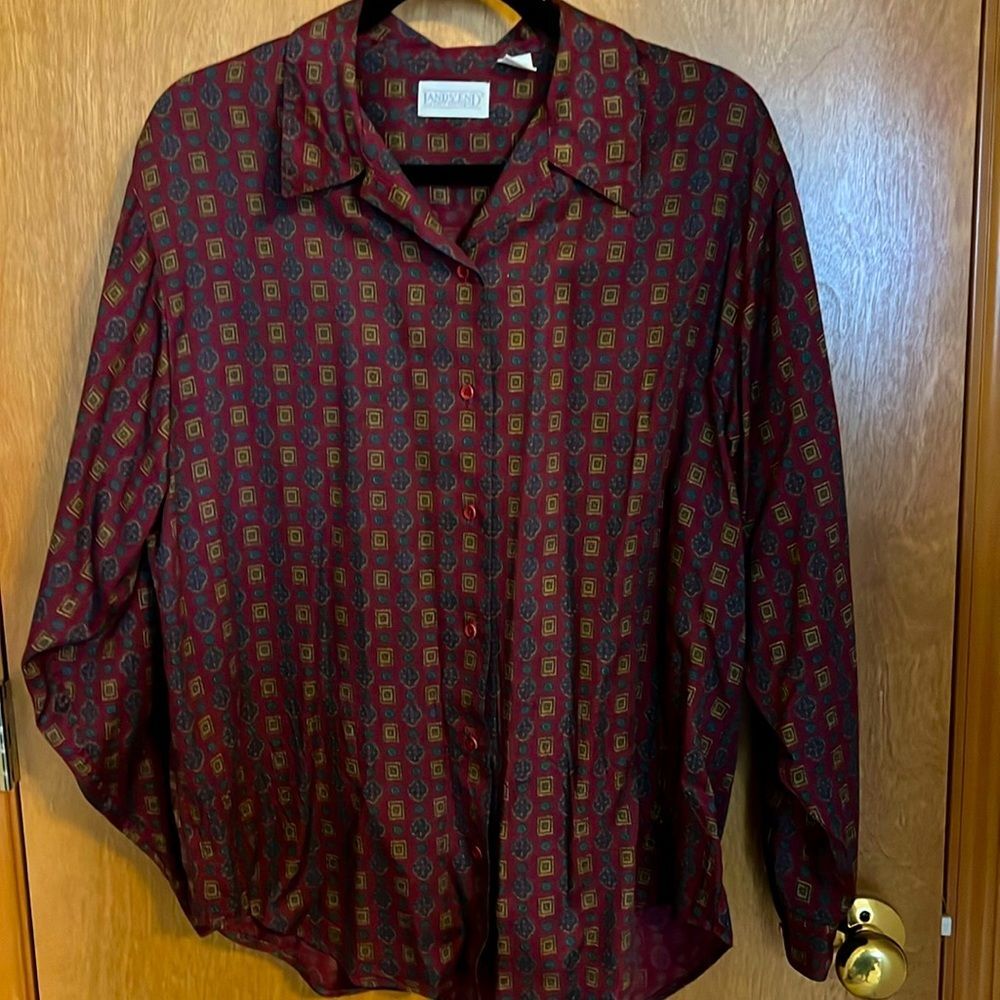 Lands’ End Rayon Shirt Women’s Size 14